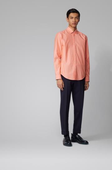 Koszula BOSS Slim Fit Pomarańczowe Męskie (Pl29129)